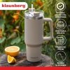 STALOWY KUBEK TERMICZNY TERMOS 1100ml Z RĄCZKĄ I SŁOMKĄ KLAUSBERG KB-7943